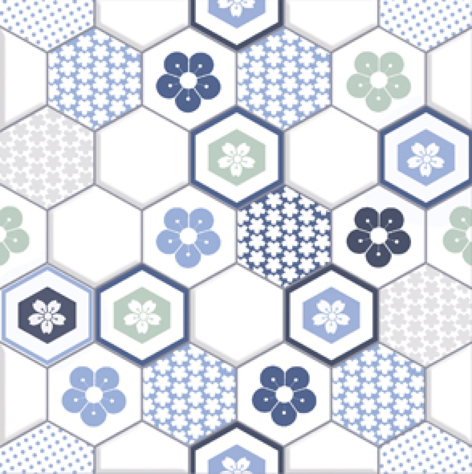 Asia Tile Ruby Blue 25x25